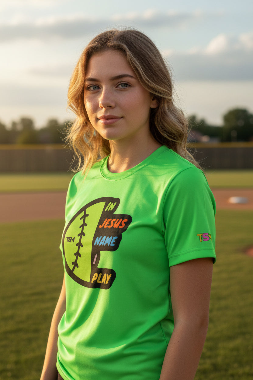 In Jesus Name I Play Tee