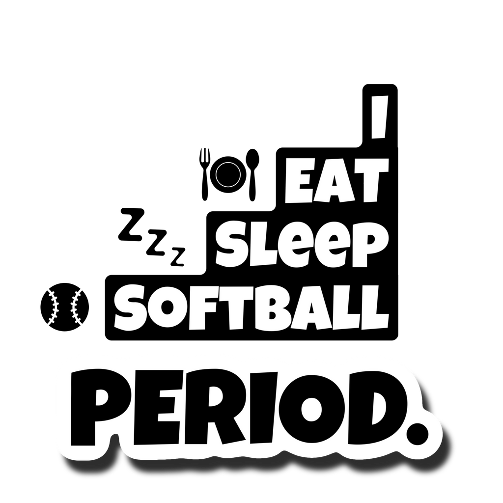 I Eat Sleep Softball Tee