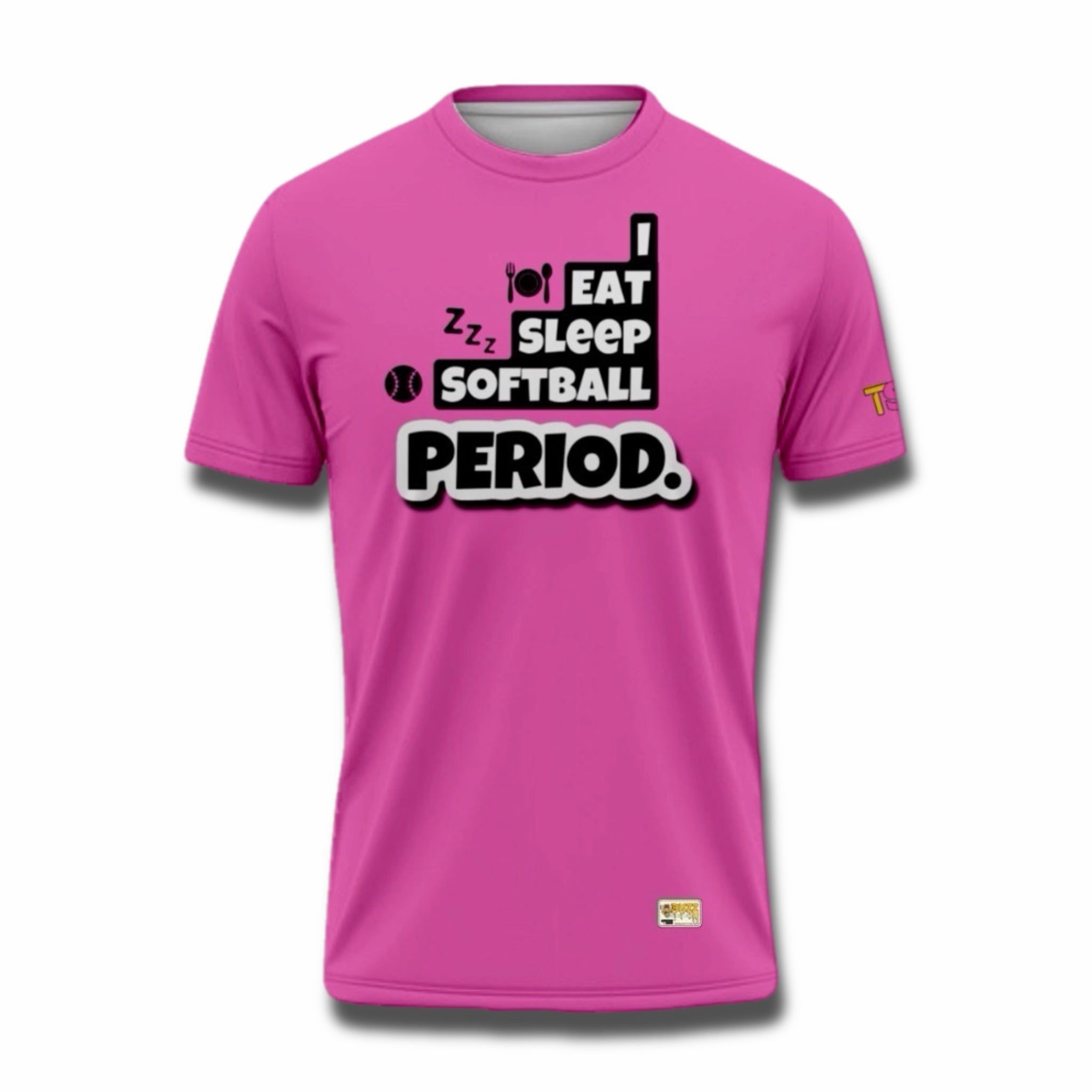 I Eat Sleep Softball Tee