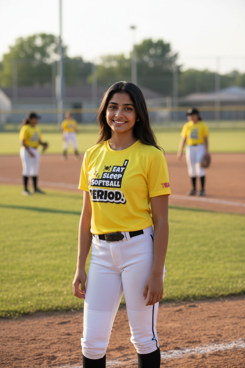I Eat Sleep Softball Tee